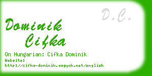 dominik cifka business card